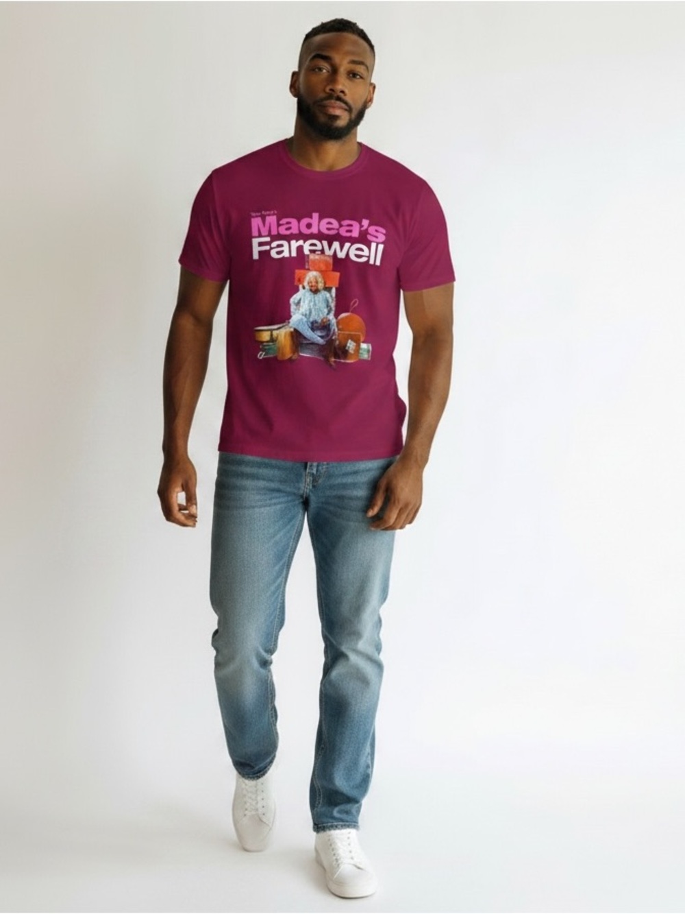 Madea’s Farewell Tour Unisex Short Sleeve Graphic Tee Shirt Burgundy Size 2XL